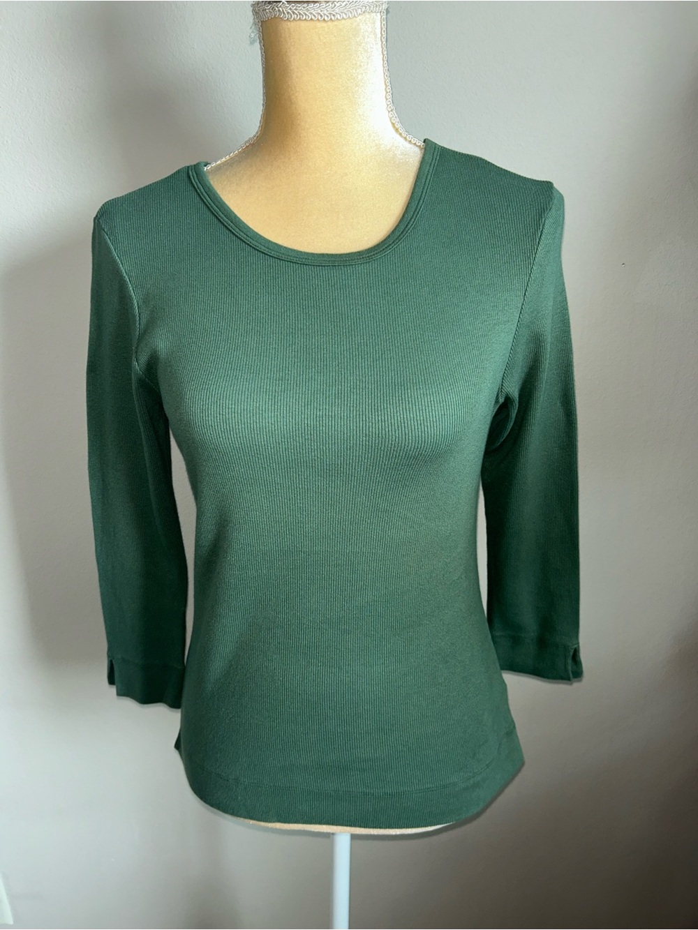NEW Hard Tail Forest Green Ribbed Long Sleeve Tee Sz L